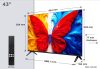 Televizor TCL QLED 43S5L, 108 cm, Smart Android TV, Full HD, Clasa F (Model 2026)