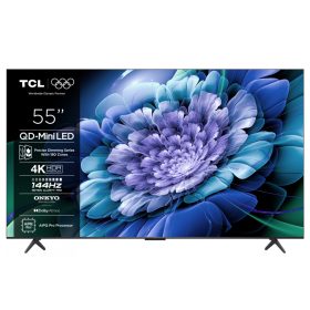   Televizor TCL QD-MiniLED 55C61K, 139 cm, Smart Google TV, 4K Ultra HD, 144Hz, Onkyo