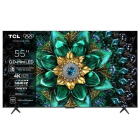   Televizor TCL QD-MiniLED 55Q6C, 138 cm, Smart Google TV, 4K Ultra HD, 144Hz, Onkyo