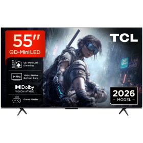   Televizor TCL QD-MiniLED 55T8D, 139 cm, Smart, Google TV, 4K Ultra HD, 144Hz (Model 2026)