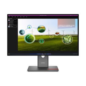   Monitor Commercial Lenovo ThinkVision P27Q-40, 27", 2560 x 1440 pixeli, Black, 3 ani Garantie