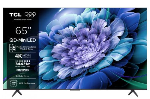 Televizor TCL QD-MiniLED 65C61K, 164 cm, Smart Google TV, 4K Ultra HD, 144Hz, Onkyo