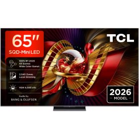   Televizor TCL SQD-MiniLed 65C8L, 164 cm, Smart Google TV, 4K Ultra HD, 144Hz, Bang & Olufsen, Clasa D (Model 2026)