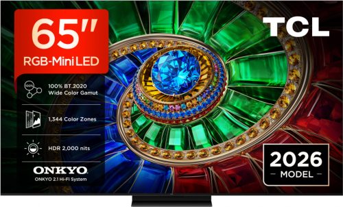 Televizor TCL RGB-MiniLed 65RM7L, 164 cm, Smart Google TV, 4K Ultra HD, 144Hz, Clasa E (Model 2026)