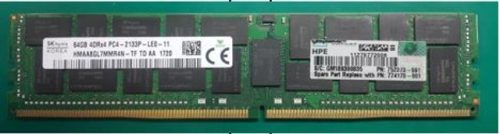 HPE 64GB (1x64GB) Quad Rank x4 DDR4-2133 CAS-15-15-15 Load Reduced Memory