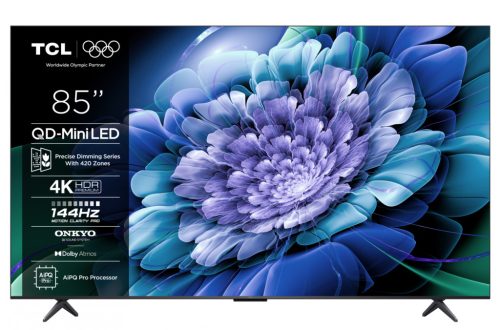 Televizor TCL QD-MiniLED 85C61K, 215 cm, Smart Google TV, 4K Ultra HD, 144Hz, Onkyo
