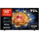 Televizor TCL QD-MiniLED 98T8D, 248 cm, Smart Google TV, 4K Ultra HD, 144Hz, Onkyo (Model 2026)