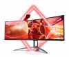 AOC AGON AG493UCX2 – Monitor gaming curbat 49", DQHD 5120x1440, 165Hz, VA, USB-C, KVM
