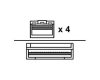 Cablu Arista 100GbE QSFP100 to 4 x 25GbE SFP25 twinax copper 2M 