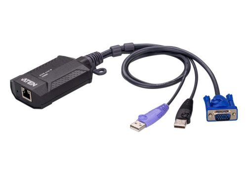 ATEN CN800-AT. Tastatură de tip port: USB, Mouse tip de port: USB. Rezoluţia maximă: 1920 x 1200 Pixel. Culoarea produsului: Negru, Pur