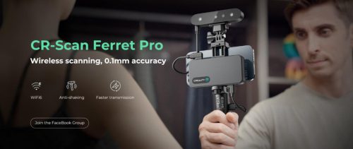 CREALITY 3D SCANNER CR-SCAN FERRET PRO, Rezolutie 3D: 0.16mm, Distanta lucru: 150-700mm, Viteza scanare: 30fps, Acuratete: 0.1mm, Conec