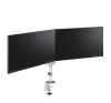 Suport dublu mon. birou NM 17"-27" alb