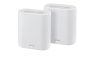 ASUS ExpertWiFi EBM68 (2PK) AX7800 Tri-Band WiFi 6 Mesh WiFi System, suitable for all businesses, supports up to 5 SSIDs, customized gu