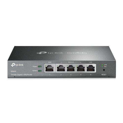 "Omada Gigabit VPN Router PORT: 1× Gigabit RJ45 WAN Port, 2× Gigabit RJ45 WAN/LAN Ports, 2× Gigabit RJ45 LAN Ports, 1× USB 2.0 Port; FE