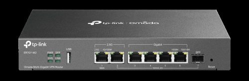 "Omada Multi-Gigabit VPN Router PORT: 1× 2.5G RJ45 WAN Port, 1× 2.5G RJ45 WAN/LAN Port, 1× Gigabit SFP WAN/LAN Port, 4× Gigabit RJ45 WA