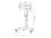 Stand podea mobil NM MUp 37-75" 70kg alb