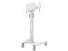 Stand podea mobil NM MUp 37-75" 70kg alb
