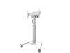 Stand podea mobil NM MUp 37-75" 70kg alb