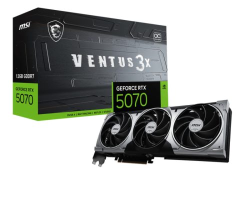 Placa video MSI GEFORCE RTX 5070 VENTUS 3X OC, 12GB GDDR7, PCI Express 5.0, 192-bit