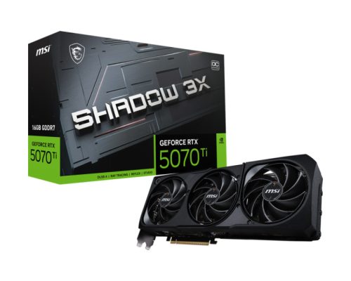 Placa video MSI GEFORCE RTX 5070 TI SHADOW 3X OC, 16GB GDDR7, PCI Express 5.0, 256-bit