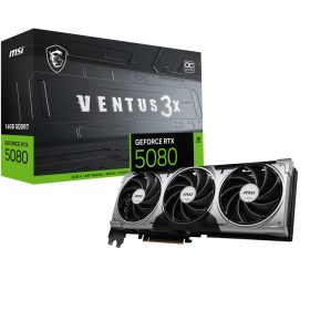   Placa video MSI GEFORCE RTX 5080 VENTUS 3X OC, 16GB GDDR7, PCI Express 5.0, 256-bit