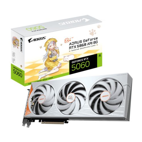Placa video Gigabyte AORUS GEFORCE RTX 5060 ARI, 8GB GDDR7, PCI Express 5.0, 128-bit