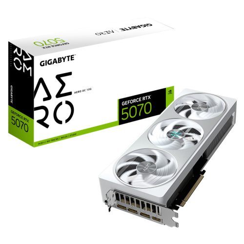 Placa video Gigabyte GEFORCE RTX 5070 AERO OC, 12GB GDDR7, PCI Express 5.0, 192-bit