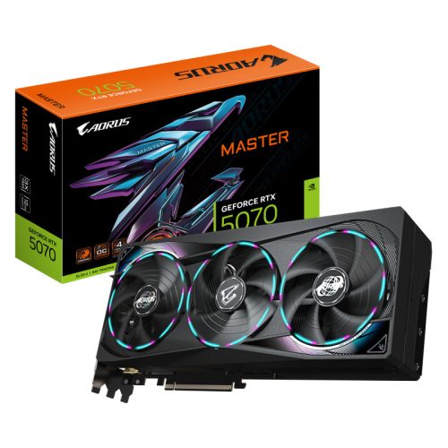 Placa video Gigabyte AORUS GEFORCE RTX 5070 MASTER, 12GB GDDR7, PCI Express 5.0, 192bit
