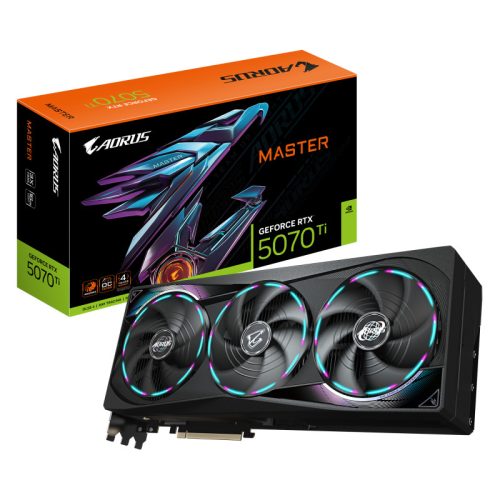 Placa video Gigabyte AORUS GEFORCE RTX 5070 Ti MASTER, 16GB GDDR7, PCI Express 5.0, 256-bit
