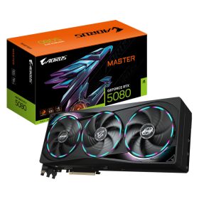   Placa video Gigabyte AORUS GEFORCE RTX 5080 MASTER, 16GB GDDR7, PCI Express 5.0, 256bit