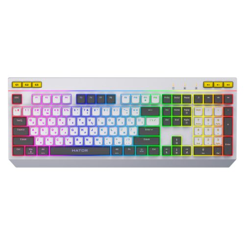 Tastatura mecanica Hator Icefall alb