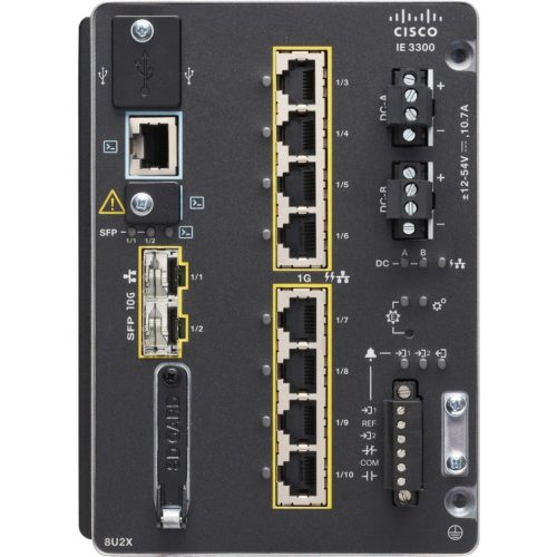 Cisco Catalyst IE3300 with 8 GE PoE+ and 2 GE SFP, Modular, NE.