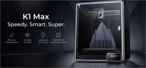 Imprimanta 3D Creality K1 MAX, Tehnologie FDM, viteza printare 600mm/s, Precizie 100 +/-0.1mm, Diametru filament: 1.75mm, tip filament 