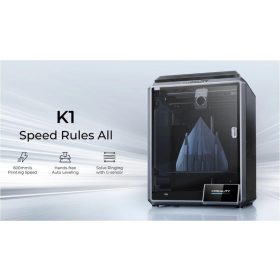  Imprimanta 3D Creality K1, Tehnologie FDM, viteza printare 600mm/s, Precizie 100 +/-0.1mm, Diametru filament: 1.75mm, tip filament comp
