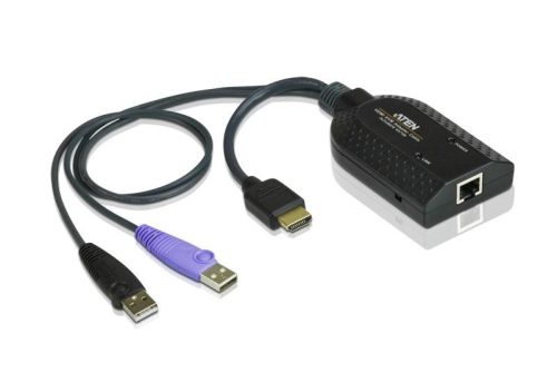 Adaptor KVM USB HDMI ATEN KA7168-AX. Tastatură de tip port: USB, Mouse tip de port: USB, Video Type portul: HDMI. Greutate: 110 g, Lăţi