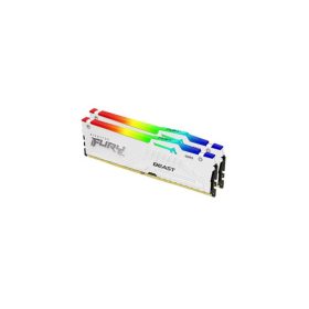   Memorie RAM Kingston FURY Beast White RGB EXPO, 64GB DDR5, 6000MHz, CL36
