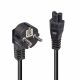 Cablu alimentare Lindy, conector A: Schuko, conector B: IEC C5C5, lungime cablu 2m, material PVC si PBT, material conductor: cupru, dim