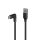 Cablu Lindy USB A la C, 90° 1m negru