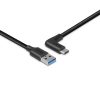 Cablu Lindy USB A la C, 90° 1m negru