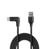 Cablu Lindy USB A la C, 90° 1m negru
