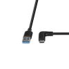 Cablu Lindy USB A la C, 90° 1m negru