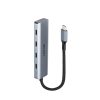 Hub Lindy USB-C 3.2 4 Port, gri