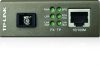 "Omada 10/100 Mbps RJ45 to 100 Mbps Single-mode SC WDM Bi-Directional Fiber Converter PORT: 1× 100Mbps SC Port, 1× 10/100M RJ45 Port (A