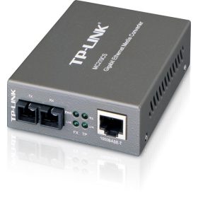   "Omada 10/100/1000 Mbps RJ45 to 1000 Mbps Single-Mode SC Fiber Converter PORT: 1× Gigabit SC Port, 1× Gigabit RJ45 Port (Auto MDI/MDIX)