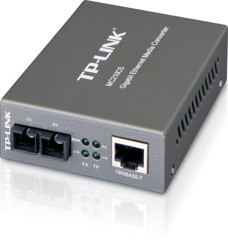 "Omada 10/100/1000 Mbps RJ45 to 1000 Mbps Single-Mode SC Fiber Converter PORT: 1× Gigabit SC Port, 1× Gigabit RJ45 Port (Auto MDI/MDIX)