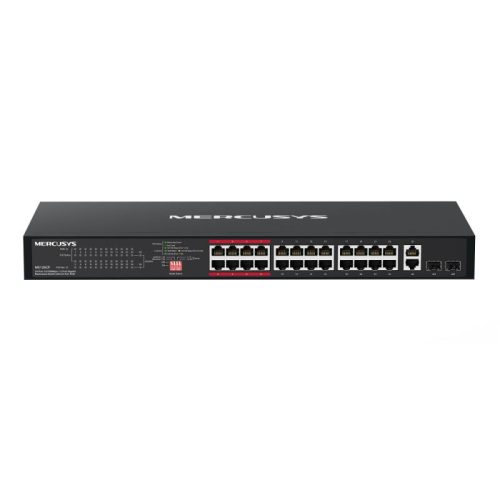 24-Port 10/100Mbps + 2-Port Gigabit Sw