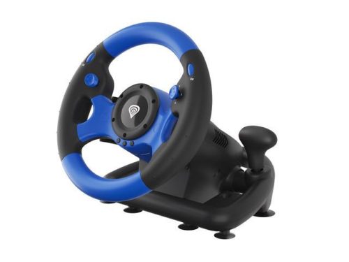 Volan Genesis cu fir Seaborg 350, interfata USB, 15 butoane, rotatie 180°, lungime cablu 200cm, compatibil cu Microsoft XBOX 360, XBOX 