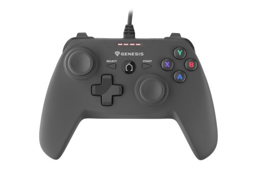 Controller cu fir Genesis Mangan P58, interfata USB, numar butoane 12, lungime cablu 180 cm, compatibilitate PC, PS3, negru