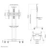 Stand podea mobil/fix NM 32"-75" 50kg ng