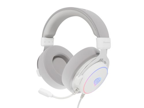 Casti cu fir Genesis Neon 764 alb